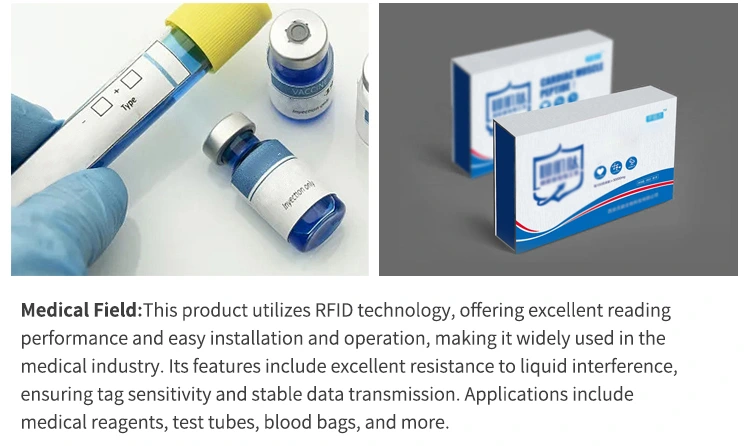 RFID Anti-Liquid Test Tube Labels 6 High sensitivity RFID test tube label