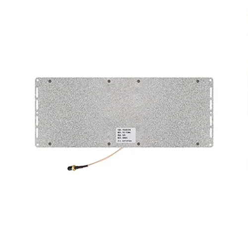 About 13 RFID antenna side profile showing outlet cable and mounting points