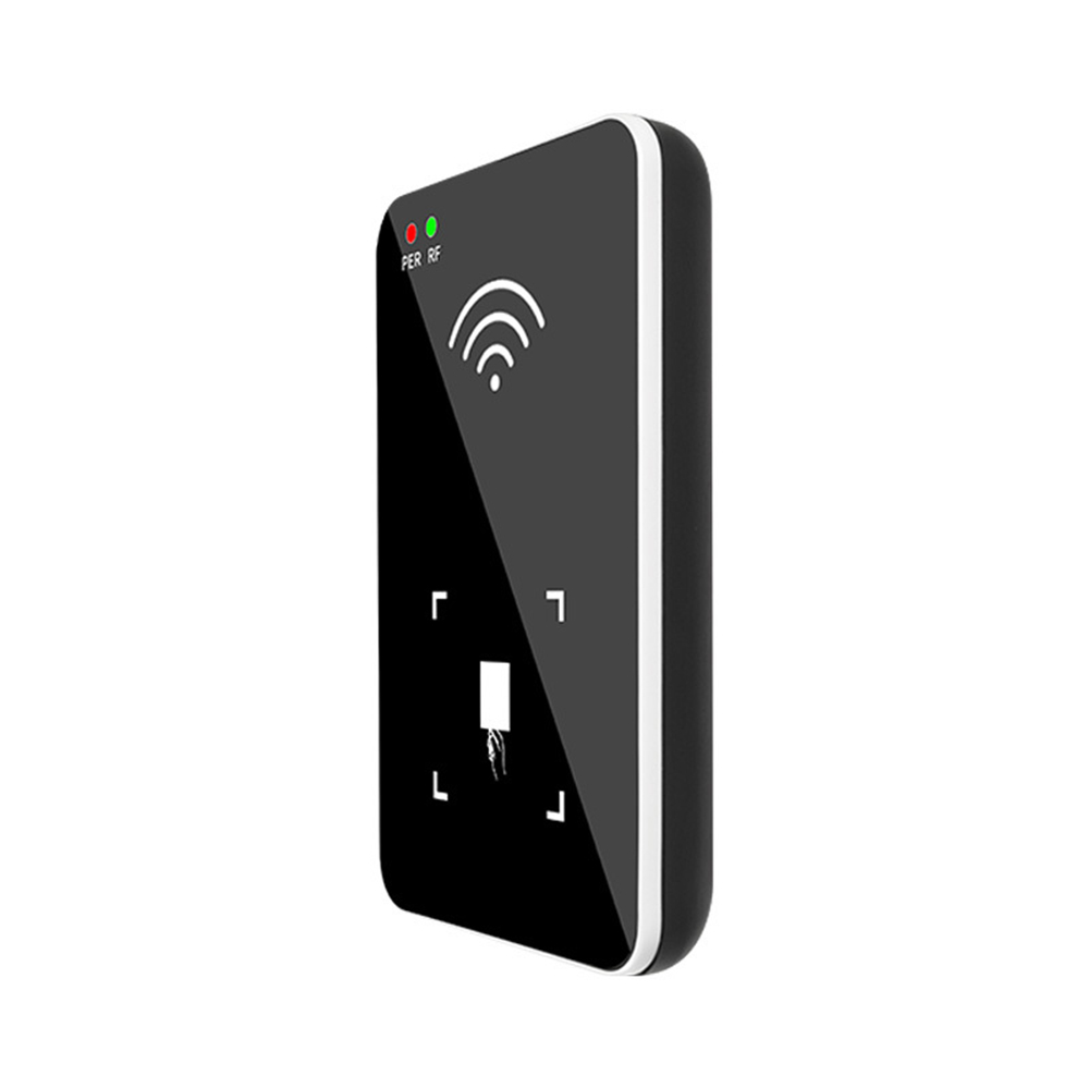 USB RFID Reader - Top Angle Top angle of USB desktop RFID reader