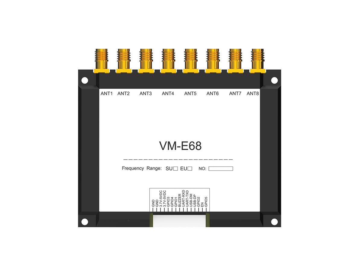 High-performance VM-68 Indy RFID module featuring Impinj E710 chip and dual-CPU architecture for fast multi-tag recognition