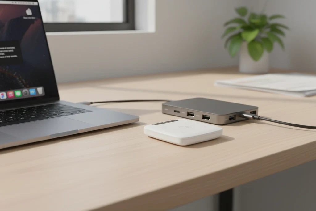 What Operating Systems Are Supported by USB RFID Readers? 2 RFID Reader beside a MacBook for cross-platform use