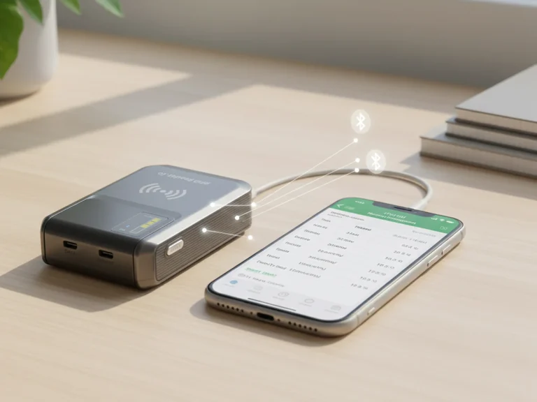 iPhone RFID Reader connected to iPhone inventory app